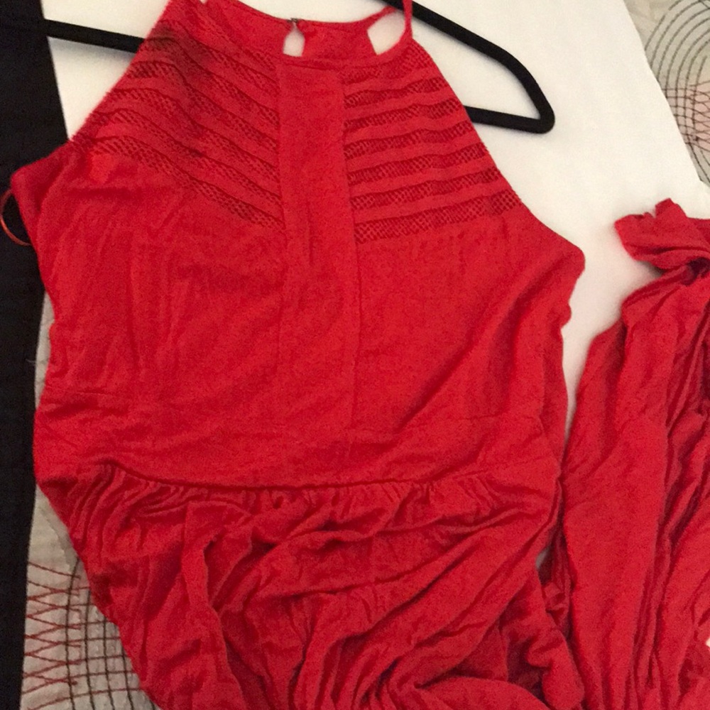 Spense Red Maxi Dress
